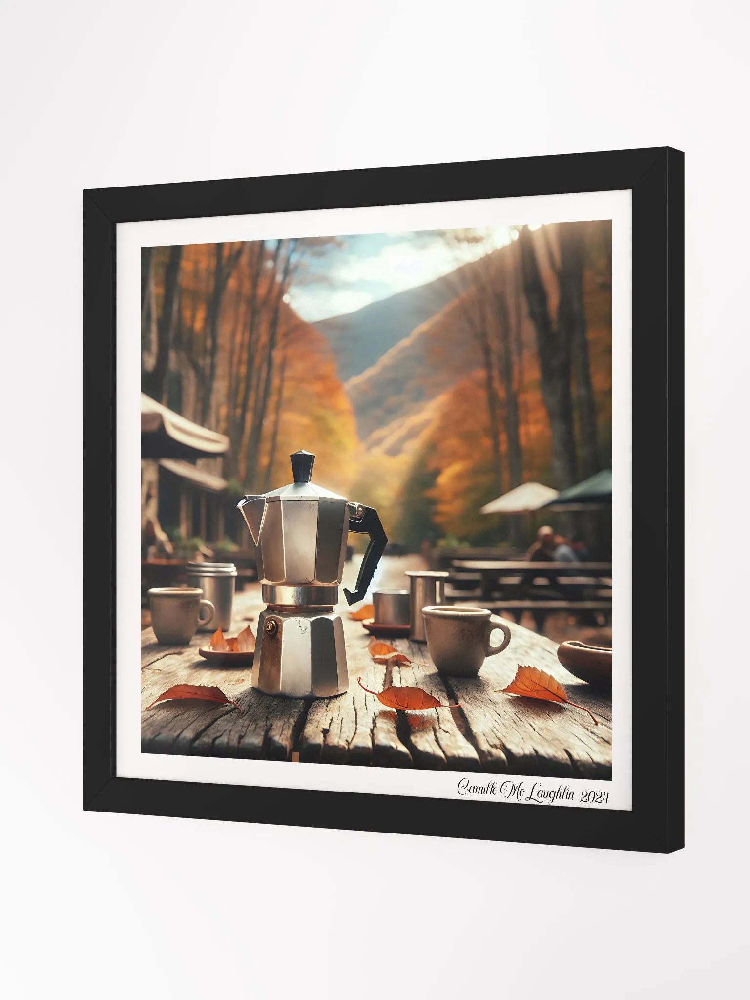 Autumn Brewscape Framed Poster | Moka Pot product image (2)