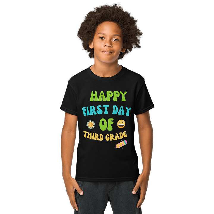 Happy First Day of Third Grade Youth Sports Tee product image (1)