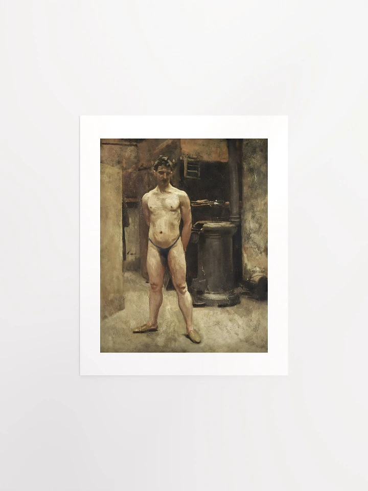 A Male Model Standing Before A Stove by John Singer Sargent (c. 1875–1880) - Print product image (1)