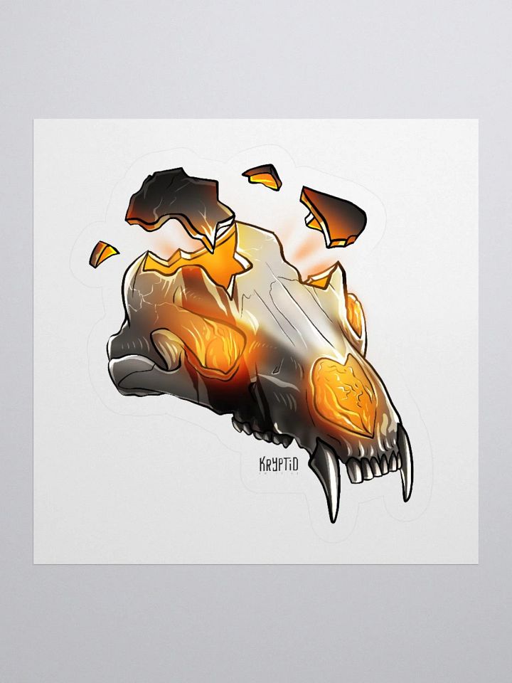 Glowing Skull Kiss Cut Sticker product image (1)