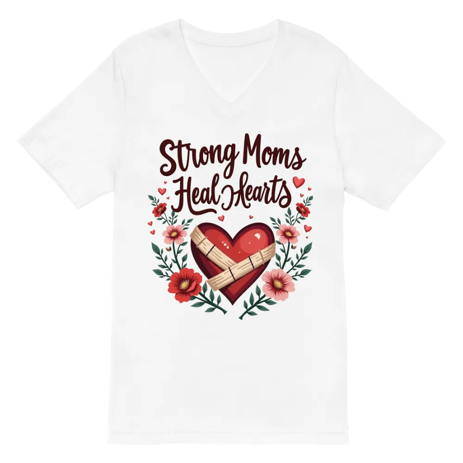 Strong moms, Healing Hearts V-Neck Tee product image (2)