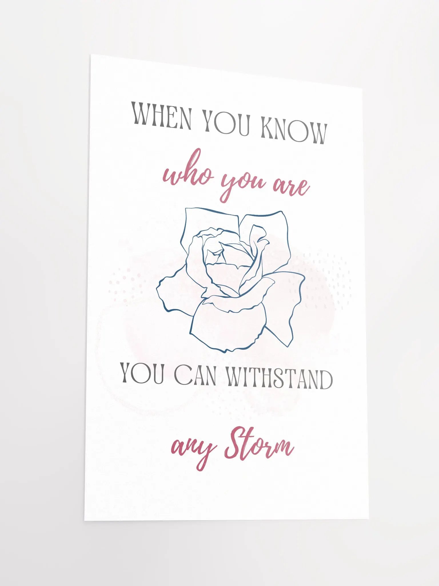 Resilience Rose: Inspirational Matte Poster product image (4)