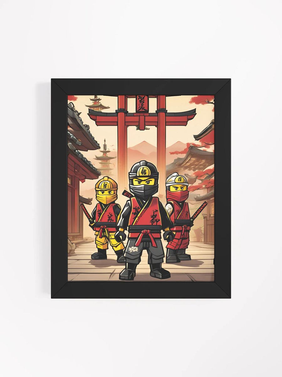 Framed Poster - Ninja Trio wall art Boys Room - Ninja Poster - Ninjago inspired Wall Decoration for Boys product image (4)