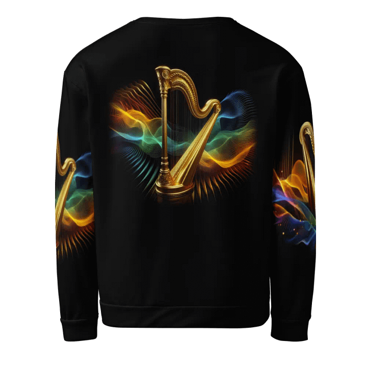 Golden Harp Musical Instrument - All-Over Unisex Sweatshirt #12 product image (2)