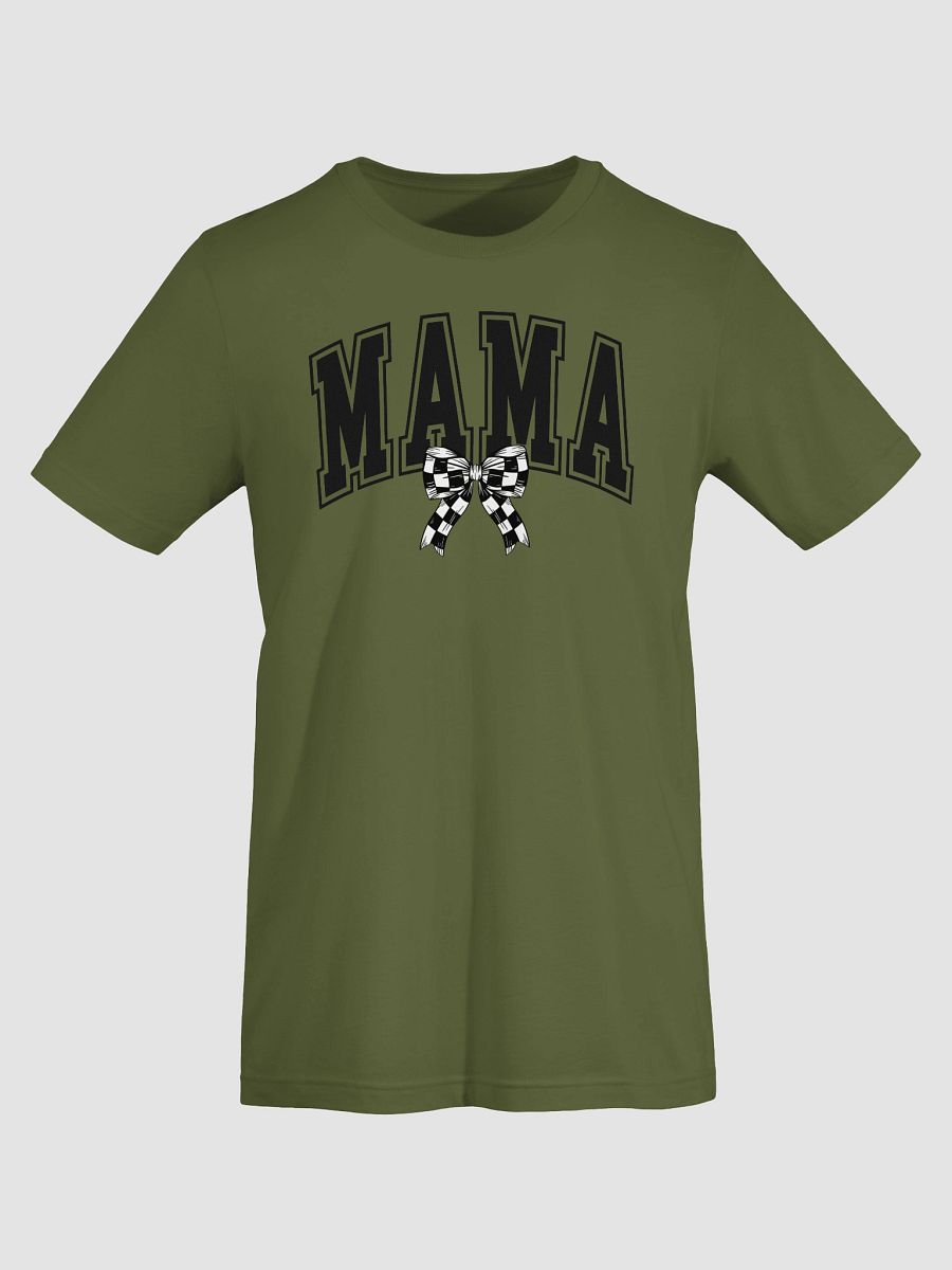 Checkered Bow Mama Print Short Sleeve Unisex T-Shirt product image (67)