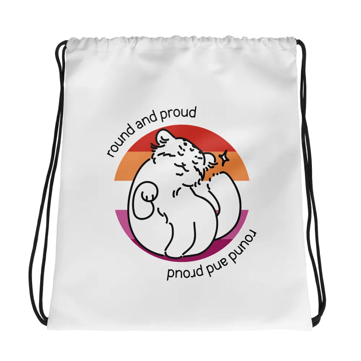 Round and Proud Manul Lesbian Version - Drawstring Bag product image (1)