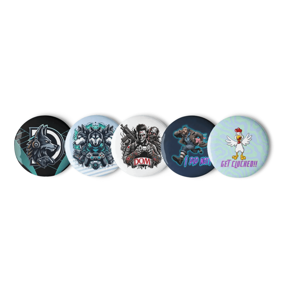 Wolf Gamer Pin Button Set product image (1)