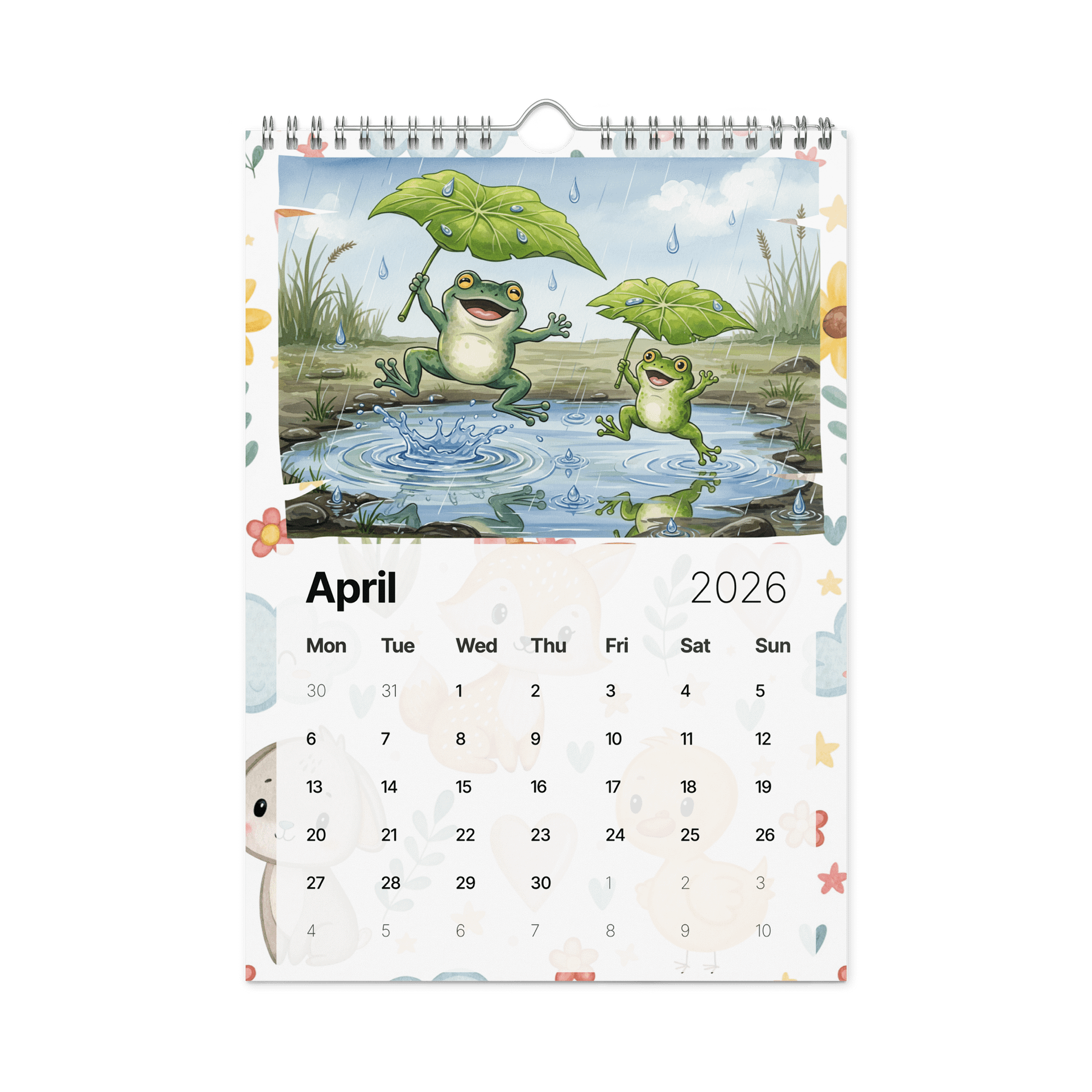 Paws of Joy Wall Calendar 2026 – Adorable Animal Friends product image (1)