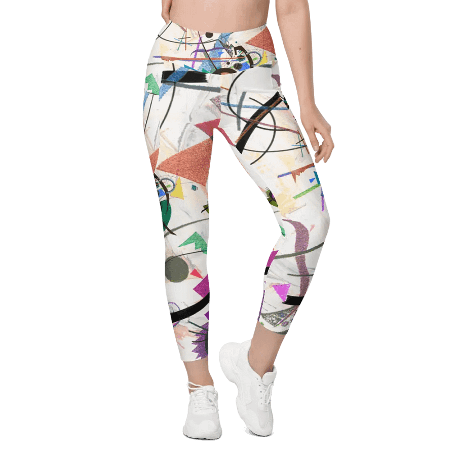 Abstract Lithographic Pattern Design Leggings with pockets - V2 product image (5)
