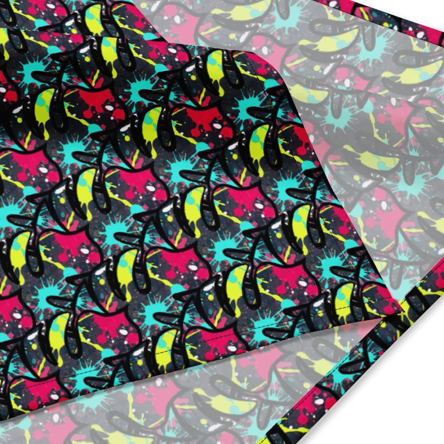 Splatter Paint Monstera Bandana product image (1)