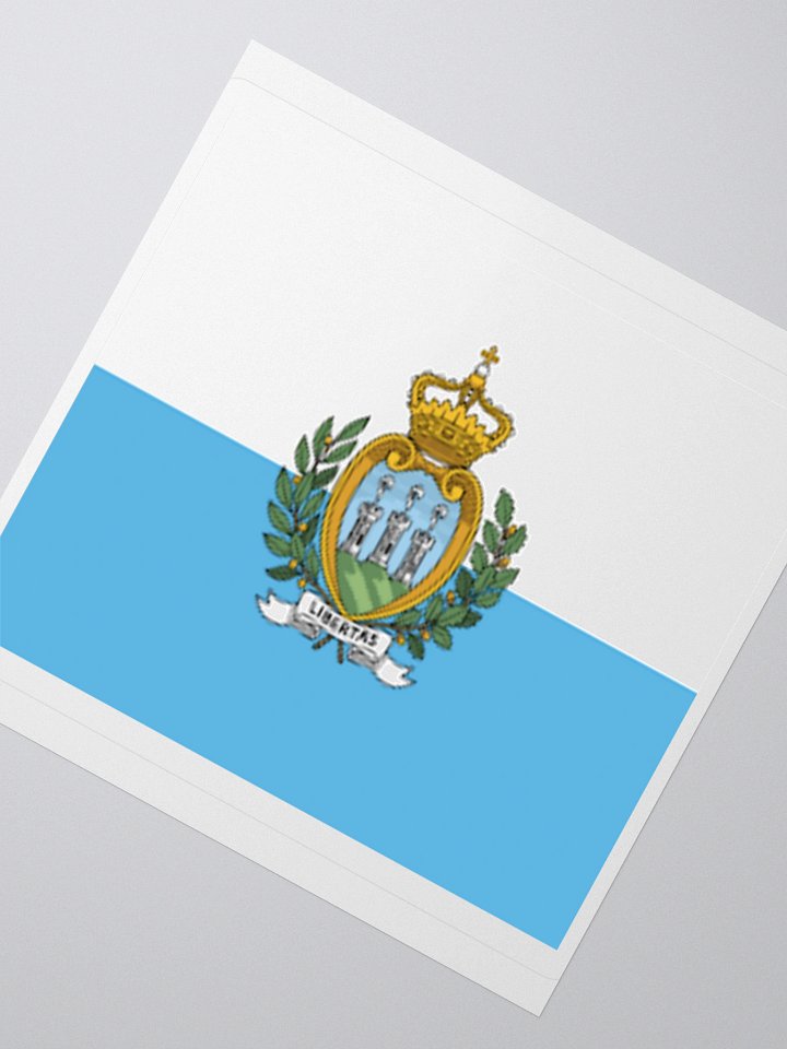 San Marino Flag Sticker - Durable Vinyl for Indoor Use - Multiple Sizes product image (4)