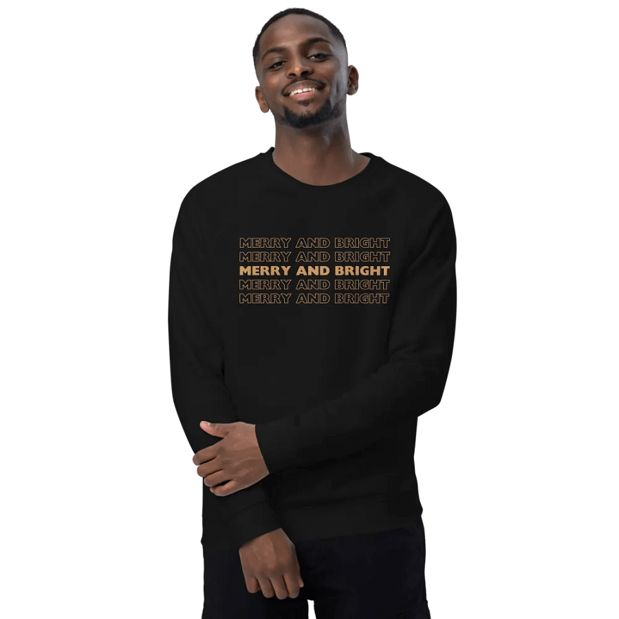 Golden Glitter Merry and Bright Sweatshirt product image (7)