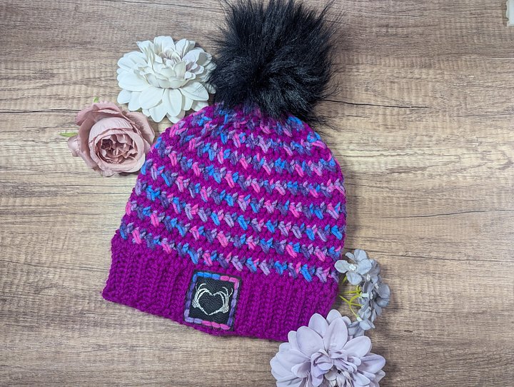 Double Cross Hat - Pink/Vari Hearts product image (1)