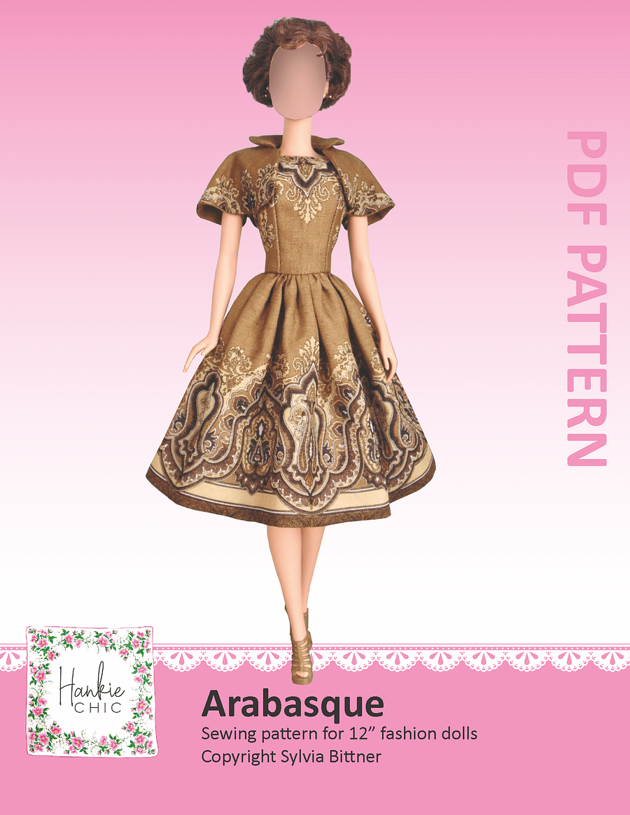 Arabasque sewing pattern for 12" fashion dolls product image (1)