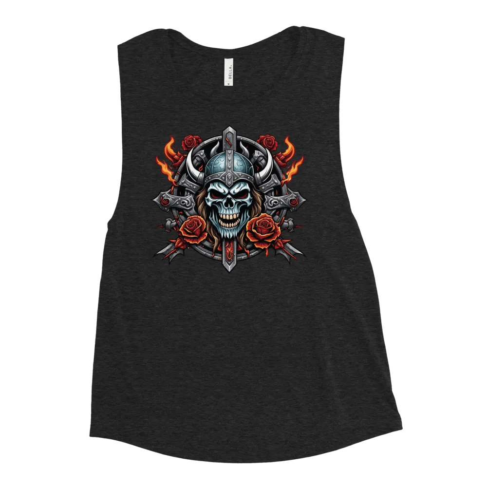 Viking Skull Rose Warrior Tank product image (1)