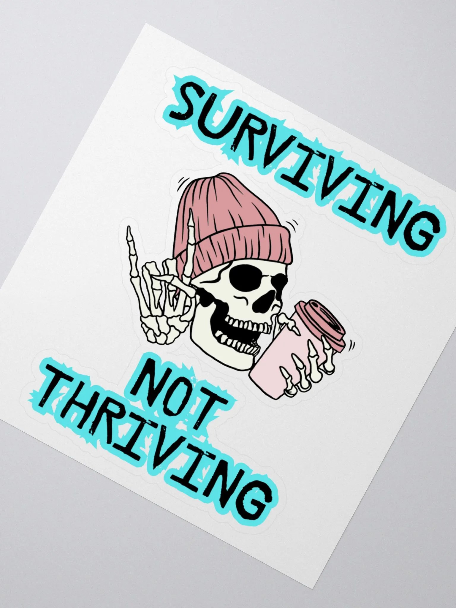 Surviving (Turquoise) Sticker product image (2)