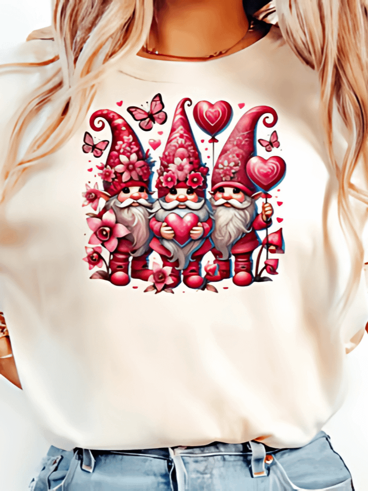 Valentine Gnomes Sublimation Design – Charming Gnome & Heart Artwork for Her – Perfect Gift for Valentine’s Day – Instant Digital Download – 300 DPI PNG product image (1)