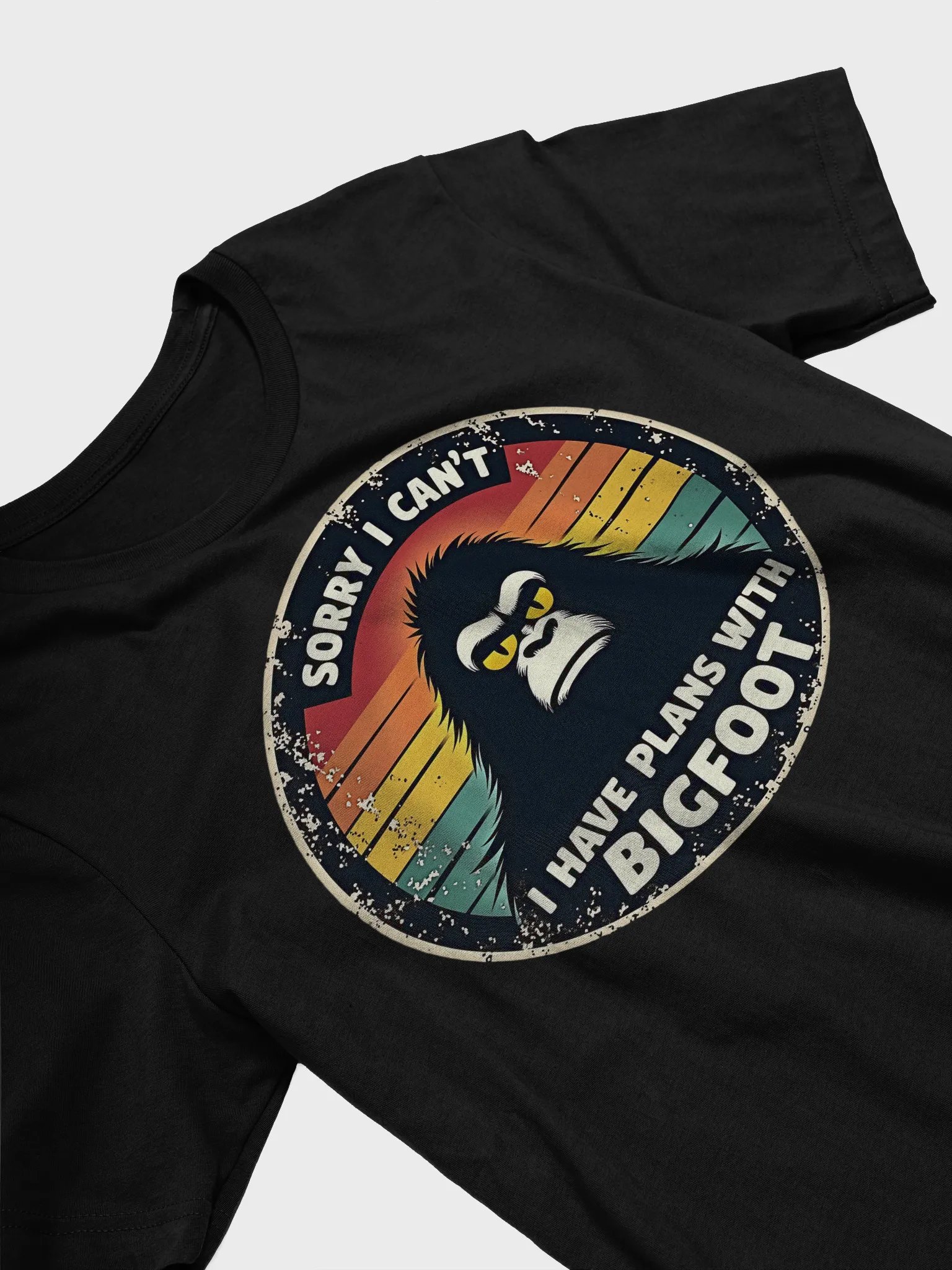 Sorry I Can't I Have Plans With Bigfoot Vintage Retro | Funny Sarcastic Tee product image (4)