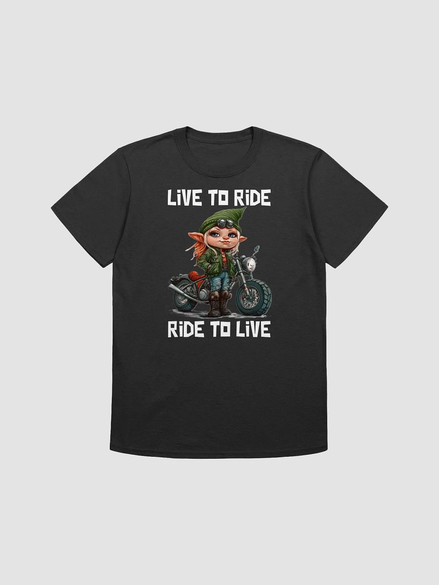 Live to Ride Ride To Live Female Biker Gnome T-Shirt product image (1)