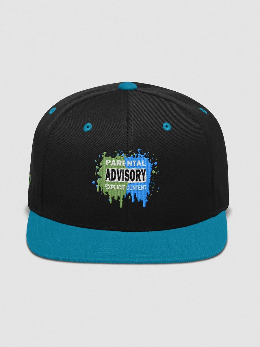 Parental Advisory Explicit Content Stitched hat with BWD logo product image (1)