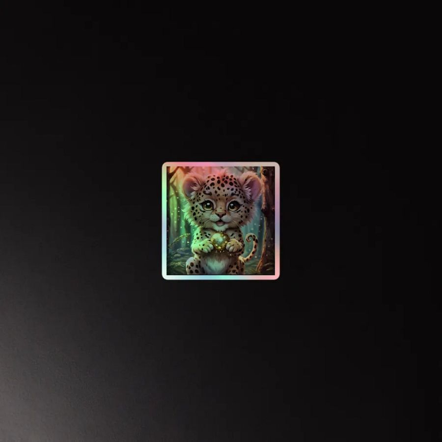 Enchanting Leopard Holographic Sticker Sheet product image (4)
