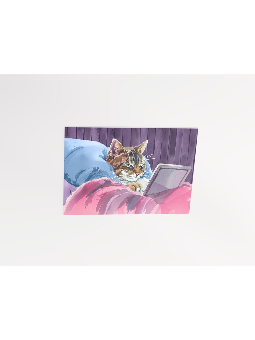 21st Century Digital Cat – Fun Feline Studio Art Print product image (3)