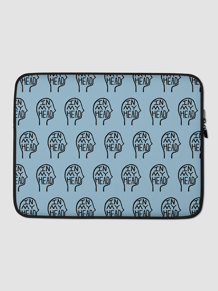 In My Head blue laptop sleeve product image (1)