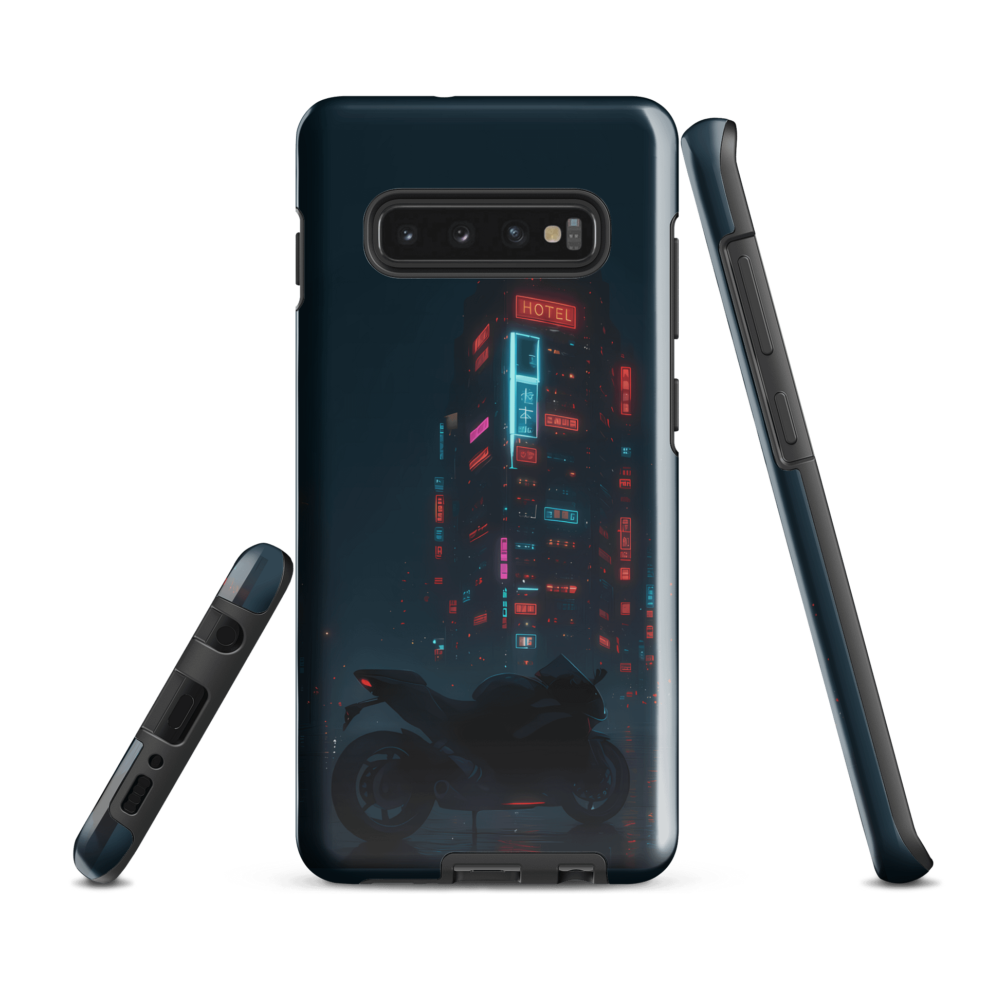 Cyberpunk Neon Glow Phone Case for Samsung Galaxy S10 to S25 - Polycarbonate + TPU Shock-Absorbent Cover (S10–S25, Matte/Gloss) product image (1)