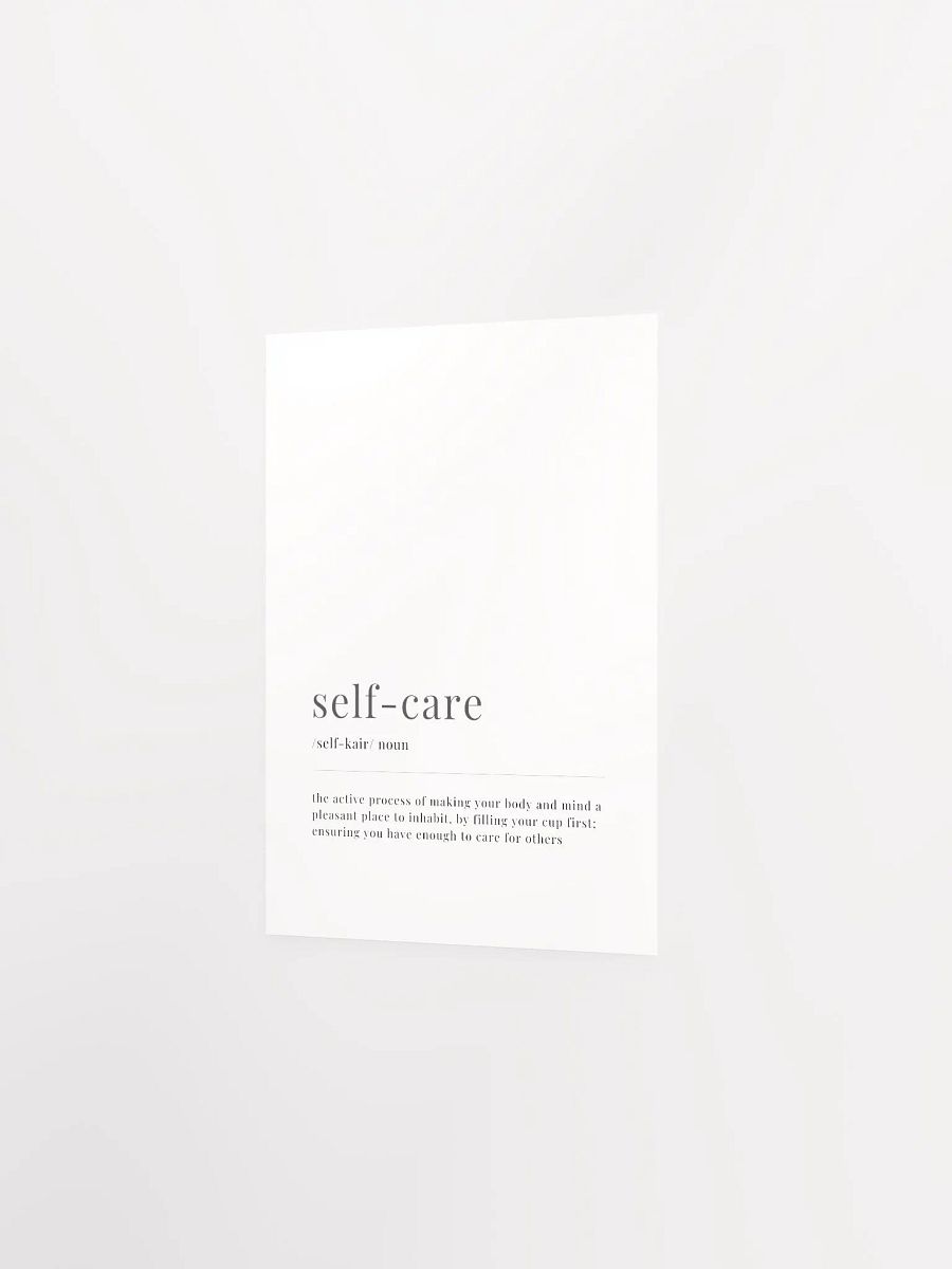 Self-Care Definition Poster Print product image (12)