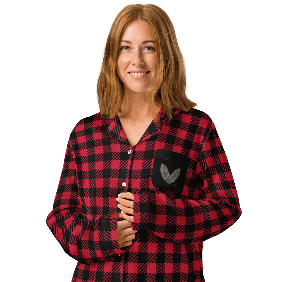 Feathered Plaid Dream Women's Pajama Top product image (3)