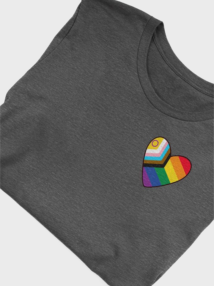 Progressive Pride Heart heather tee product image (1)