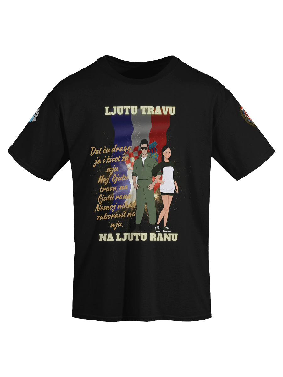 Crowned Stallion Streetwear Tee Ljutu travu na ljutu ranu product image (3)