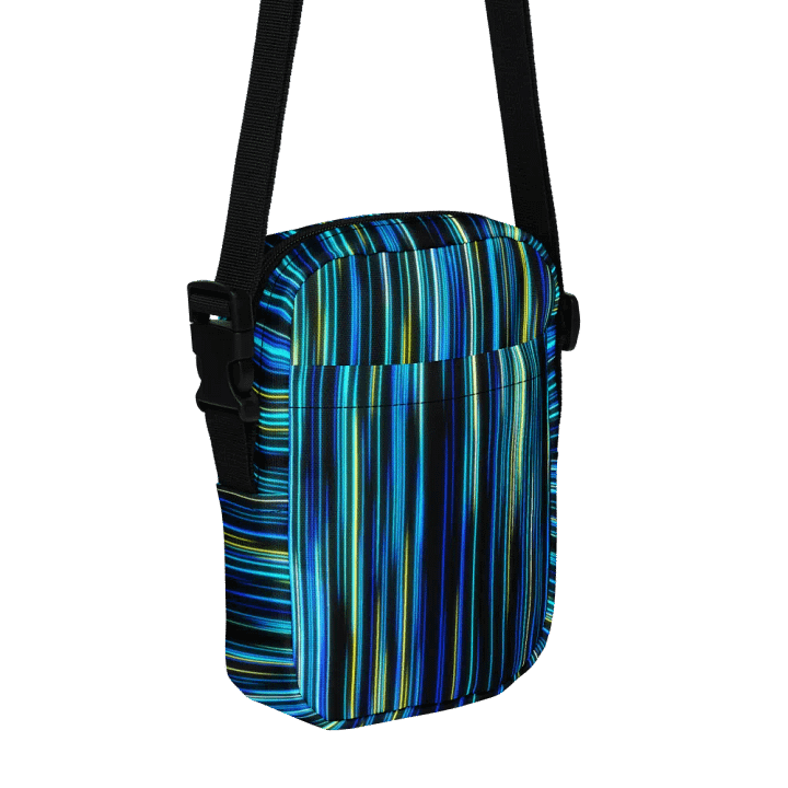 Vibrant Blue lines All-Over Print Crossbody Bag for moms ladies friends safe mobiles product image (1)