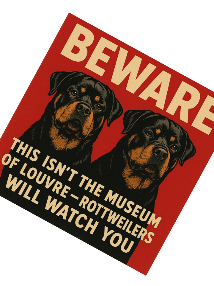 Beware Rottweilers Will Watch You Sticker product image (4)