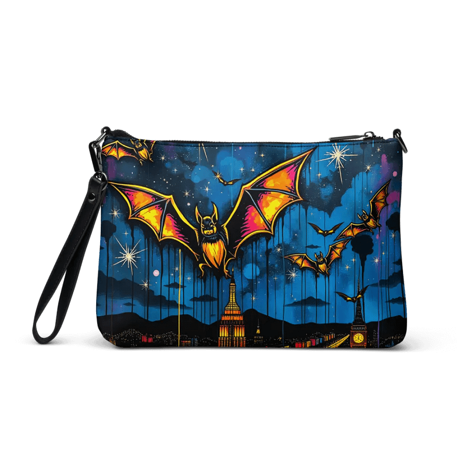 Night Skyline Bat Dance Crossbody Bag product image (3)
