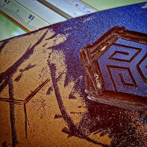Logo Linoprint Attempt 01 Detail 01 #linoprint #stamping #logo