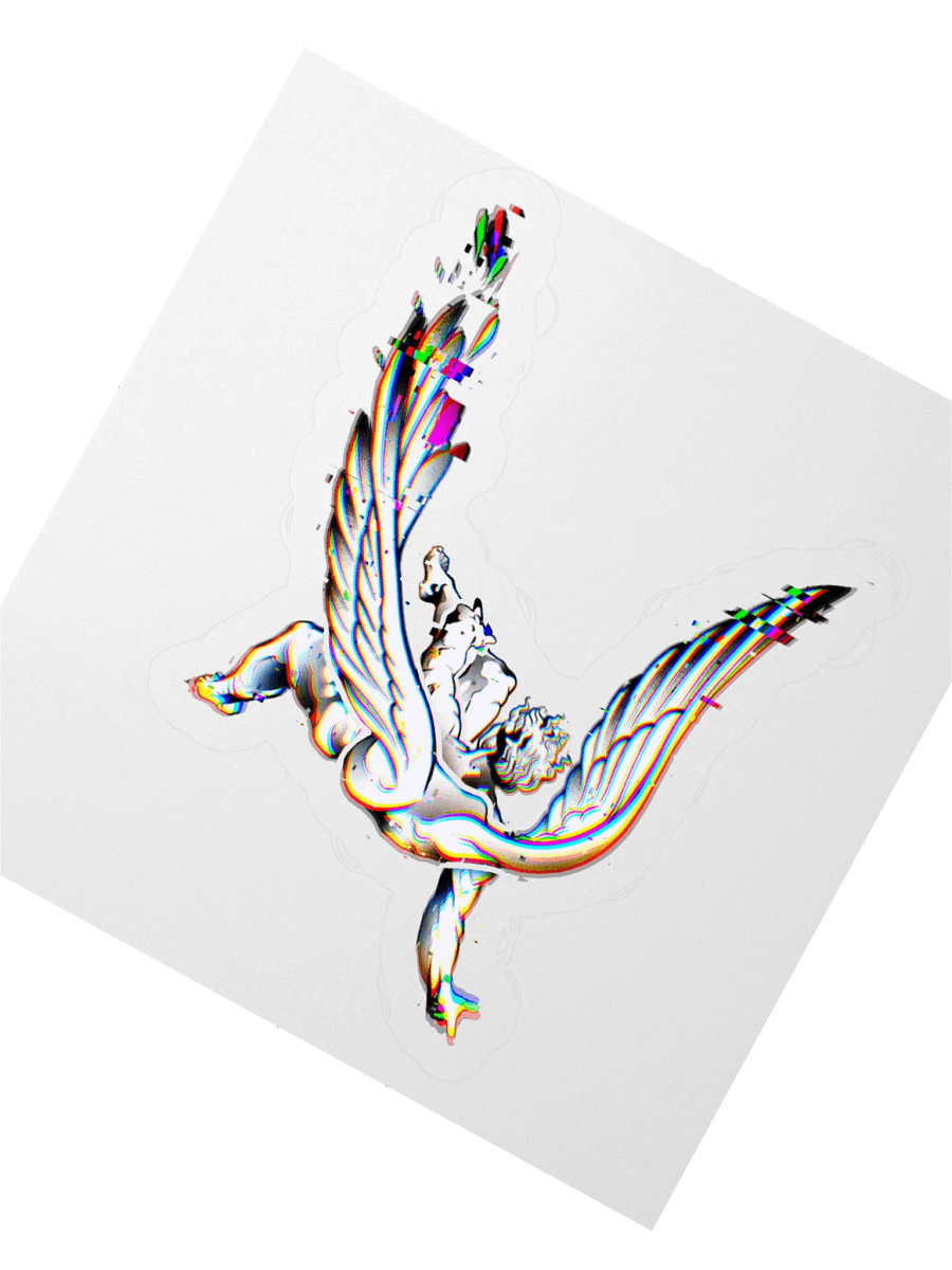 "Fallen Angel" Kiss-Cut Sticker product image (4)