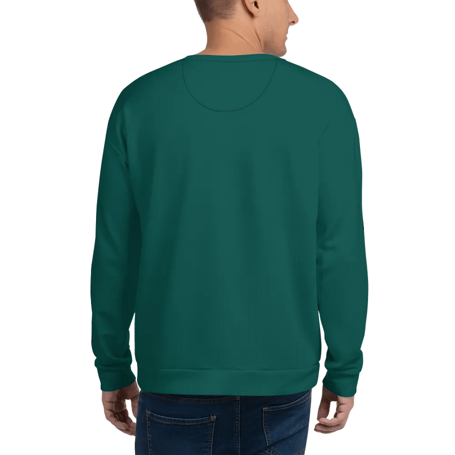 Plain Dark Green True Summer Unisex Recycled Polyester Heavyweight Premium Sweatshirt by Treasure Pie product image (7)