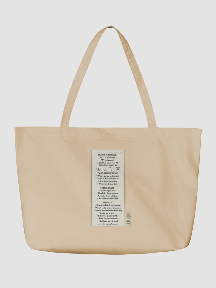 Depth Over Dazzle Tote – “Kindness is My Brand” | Organic Cotton Empowerment Tote Bag — Fulfilled in US, EU, UK & Canada product image (2)