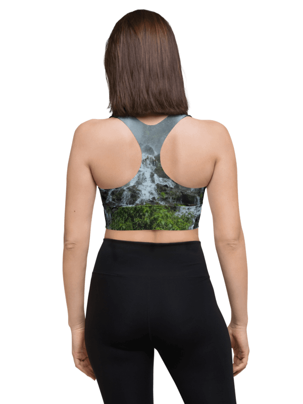 Longline-Sport-BH aus recyceltem Material - Wasserfall product image (4)
