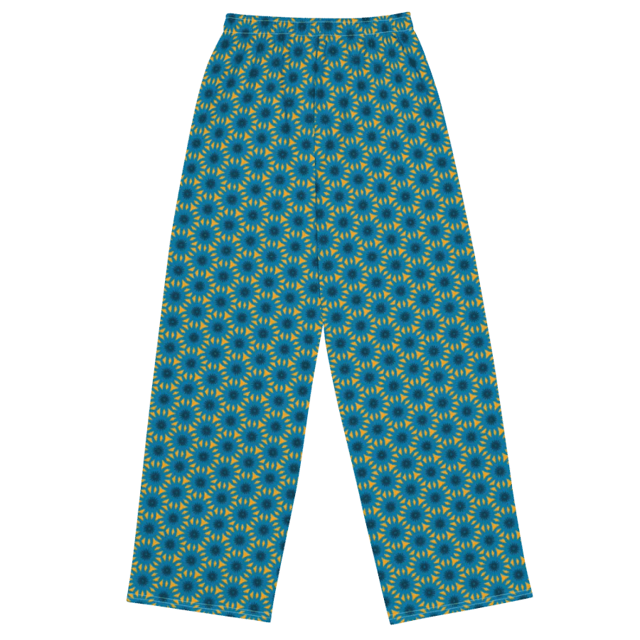 Blue Sea Urchins Dancing in a Sunny Day Wide-Leg Pants product image (4)