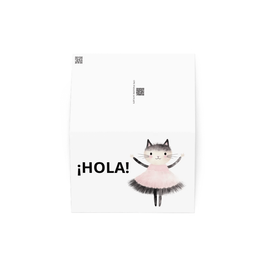 Hola! Pretty in Pink Kitty Greeting Card product image (8)
