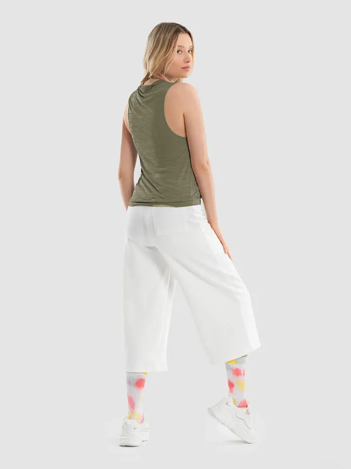Plush Women's Flowy Muscle Tank - Olive w/ White Logo product image (2)