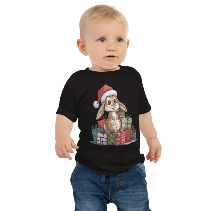 Santa Bunny Baby Jersey Short Sleeve Tee product image (1)
