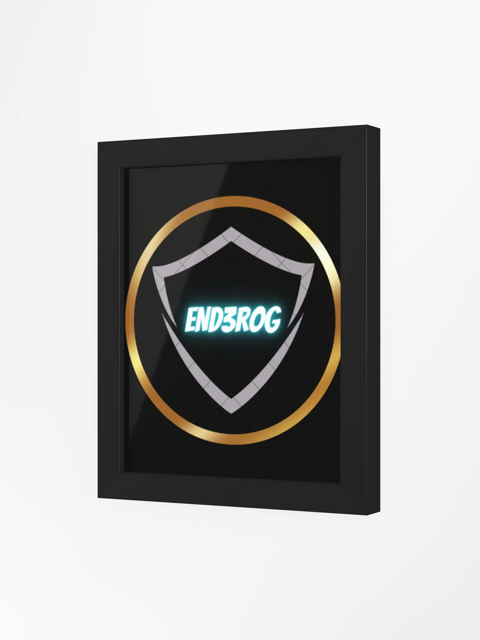 Neon Shield Emblem Framed Poster product image (82)