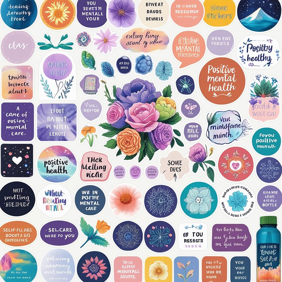 More than 1000 Stickers for Positive Mental Health & Self-Care product image (3)