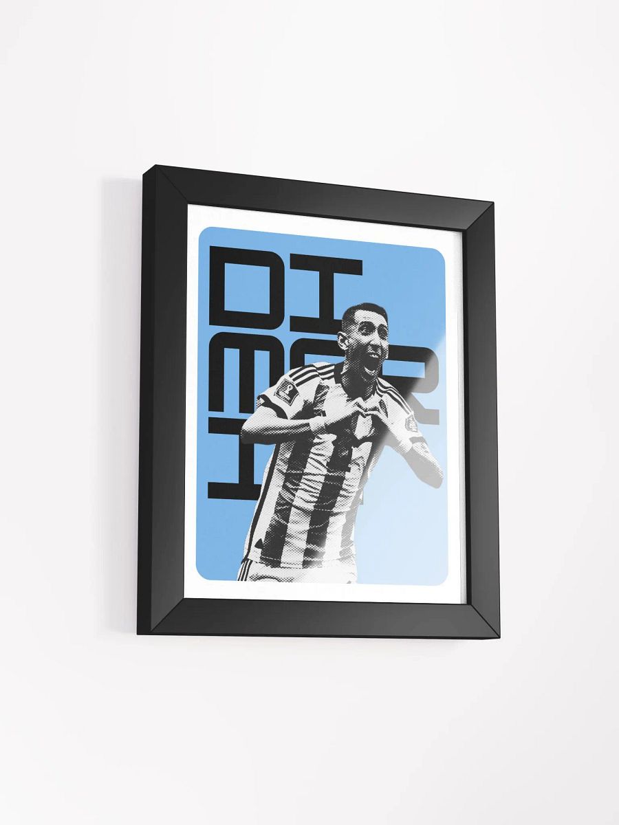 Angel Di Maria BW Argentina Name Art Framed Print product image (3)
