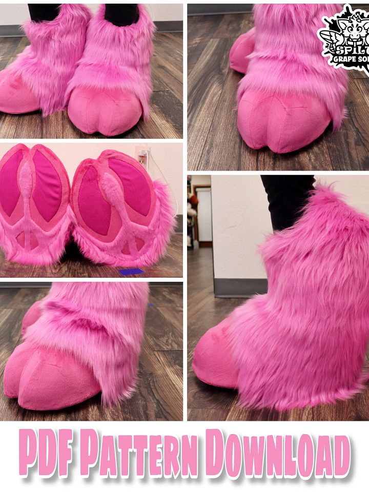 Digigrade Feet Hoof Indoor and Outdoor Pattern [PDF DOWNLOAD] product image (1)
