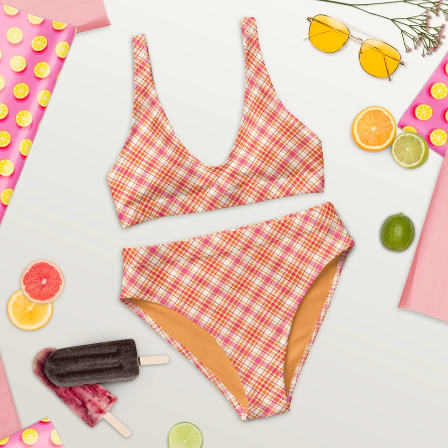 Orange and Hot Pink Plaid Bikini product image (9)