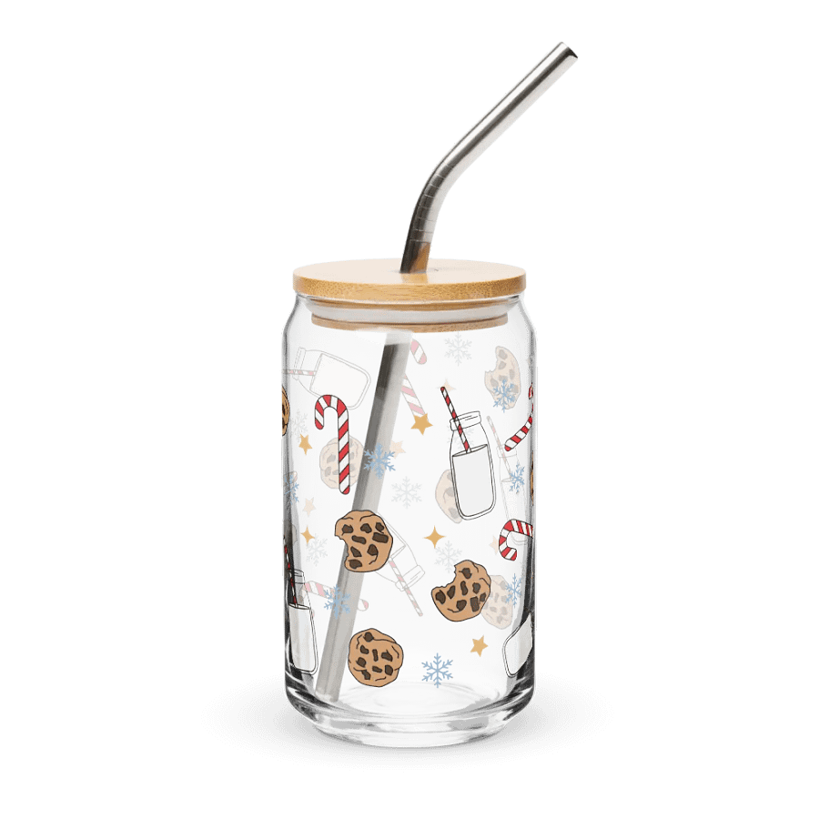Holiday Milk & Cookie Can-Shaped Glass product image (2)